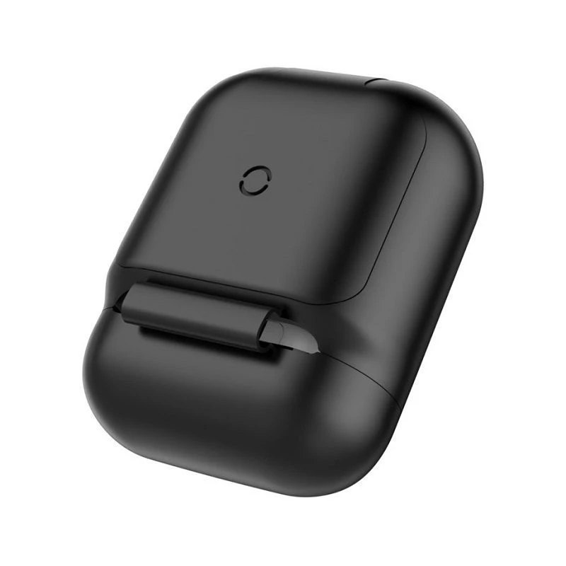 Baseus Apple capa protetora de silicone 2in1 e carregador sem fios para AirPods preto