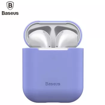 Baseus Apple Silica Series Capa de proteção de silicone ultrafina para AirPods 1 / 2 violeta