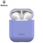 Baseus Apple Silica Series Capa de proteção de silicone ultrafina para AirPods 1 / 2 violeta
