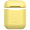 Baseus Apple Silica Series Capa de Silicone Ultra-fina para AirPods 1/2 Amarelo