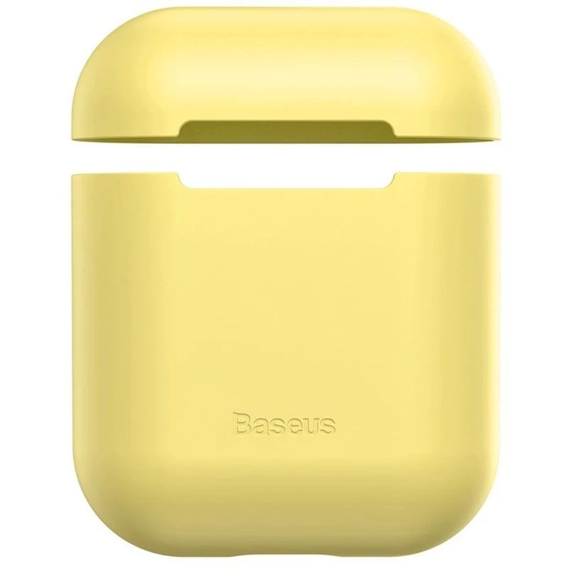 Baseus Apple Silica Series Capa de Silicone Ultra-fina para AirPods 1/2 Amarelo