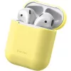 Baseus Apple Silica Series Capa de Silicone Ultra-fina para AirPods 1/2 Amarelo