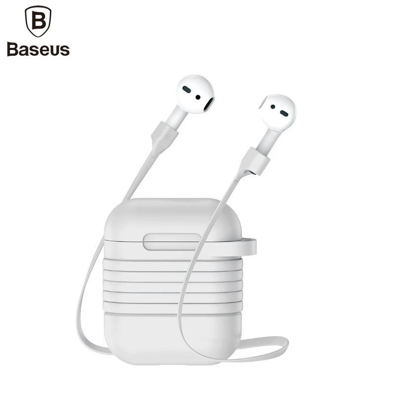 Baseus Capa Protetora de Silicone com Alça Magnética para Apple AirPods Pro 2, Cinzento