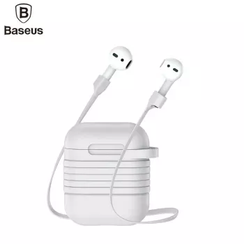 Baseus Capa Protetora de Silicone com Alça Magnética para Apple AirPods Pro 2, Cinzento