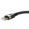 Cabo Lightning Baseus Cafule 2A 3m Dourado/Preto (CALKLF-RV1)