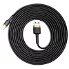 Cabo Lightning Baseus Cafule 2A 3m Dourado/Preto (CALKLF-RV1)