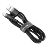 Cabo Lightning Baseus Cafule 2A 3m Dourado/Preto (CALKLF-RV1)