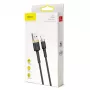 Cabo Lightning Baseus Cafule 2A 3m Dourado/Preto (CALKLF-RV1)