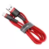 Cabo Lightning Baseus Cafule 2A 3m Vermelho/Preto (CALKLF-R09)