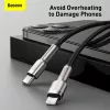 Baseus cabo USB-C para Lightning Cafule Series PD 20W 1m preto