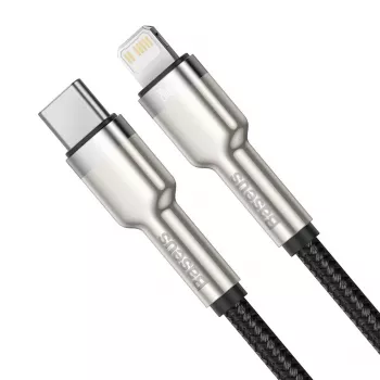 Baseus cabo USB-C para Lightning Cafule Series PD 20W 1m preto