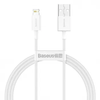 Baseus Série Superior Cabo USB-A para Lightning, 2,4 A, 2 m, branco (CALYS-C02)