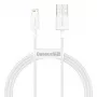 Baseus Superior Series Cabo USB-A para Lightning, 2,4 A, 2 m, branco (CALYS-C02)