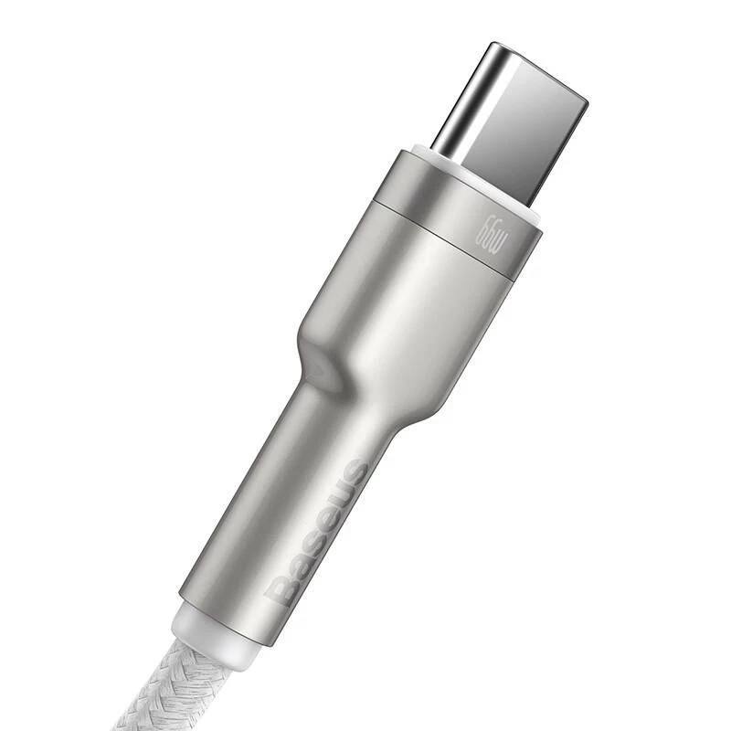 Baseus Cabo Cafule USB-A para USB-C, 66W, 1m, branco