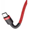 Baseus Cafule Cabo de carregamento rápido USB-C para USB-C PD 2.0 60W, 2m, vermelho (CATKLF-H09)