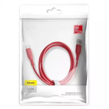 Cabo Baseus Colorful USB-A para Lightning 2.4A 1.2m vermelho