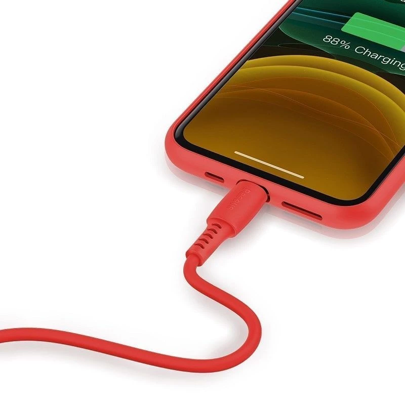 Cabo Baseus Colorful USB-A para Lightning 2.4A 1.2m vermelho