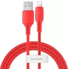 Cabo Baseus Colorful USB-A para Lightning 2.4A 1.2m vermelho