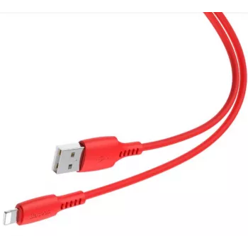 Cabo Baseus Colorful USB-A para Lightning 2.4A 1.2m vermelho