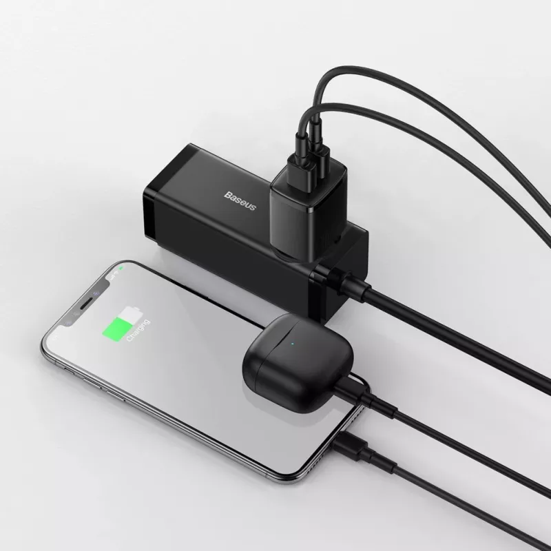 Baseus Carregador Compacto 2x USB 10.5W Preto