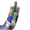 Baseus Série Crystal Shine Cabo de dados e carregamento rápido USB-C para Lightning 20W 1,2 m roxo (CAJY000205)
