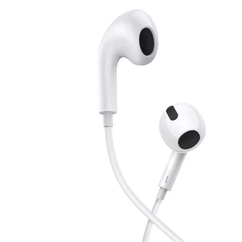 Auscultadores com Fios In-Ear Baseus Encok C17 com Microfone USB Type-C Branco (NGCR010002)
