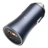 Carregador de carro Baseus Golden Contactor Pro 40W USB-A USB-C QC4.0+ PD SCP cinzento