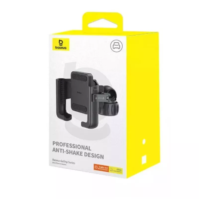 Baseus GoTrip Series suporte de telemóvel para bicicleta, trotinete, ciclomotor (5,7 - 7,2 polegadas), preto