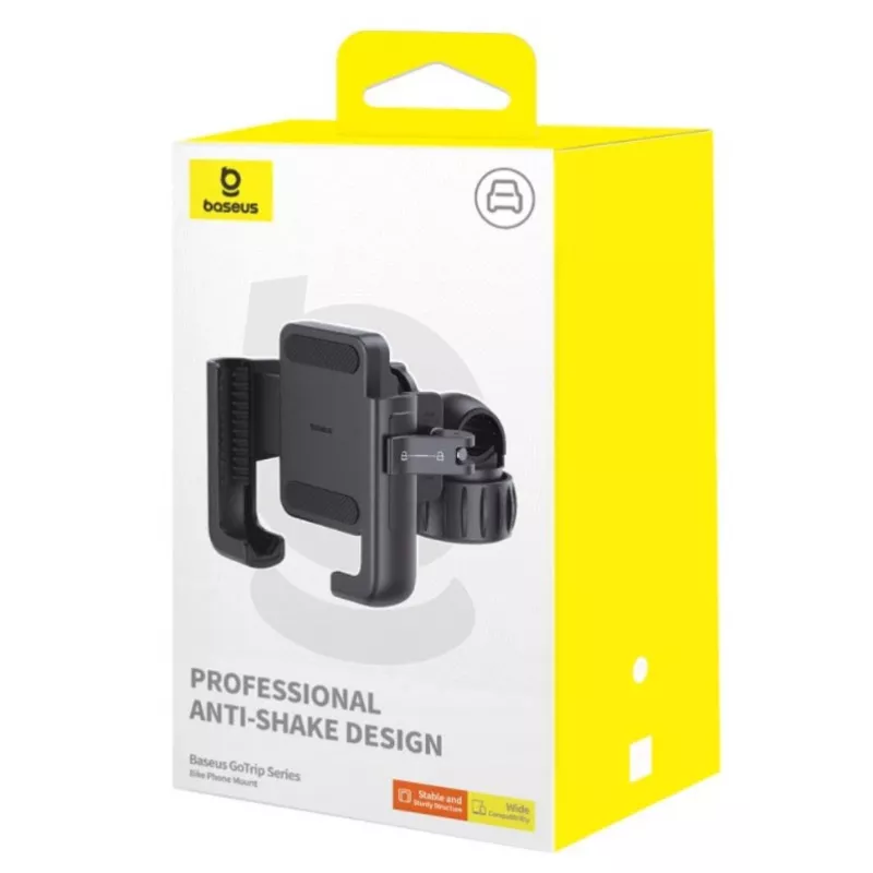 Suporte de telemóvel Baseus GoTrip Series para bicicleta, trotinete, ciclomotor (5.7-7.2 polegadas), Preto