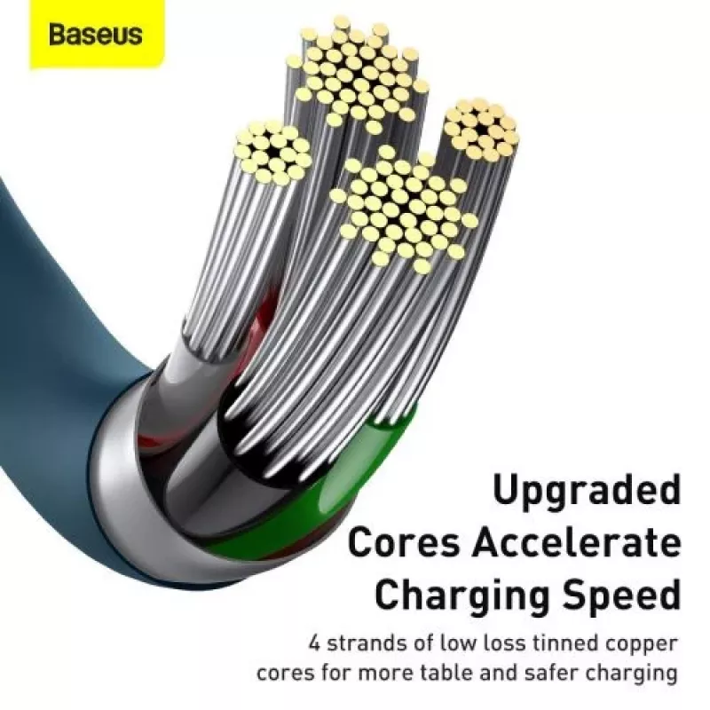 Cabo Baseus Lightning Superior Series, carregamento rápido, dados 2,4A, 1m azul (CALYS-A03)