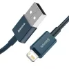 Cabo Baseus Lightning Superior Series, carregamento rápido, dados 2,4A, 1m azul (CALYS-A03)