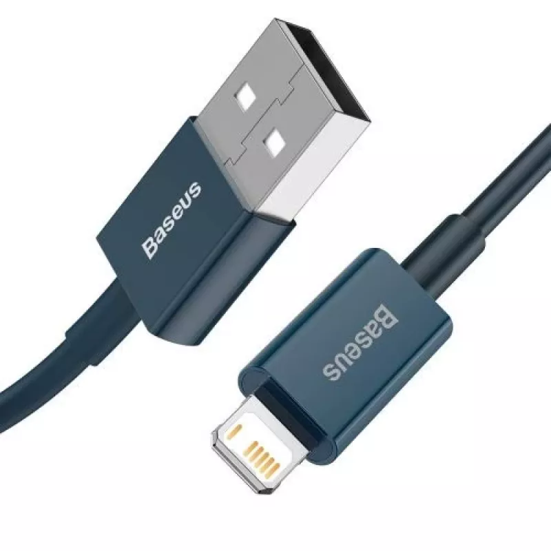 Cabo Baseus Lightning Superior Series, carregamento rápido, dados 2,4A, 1m azul (CALYS-A03)