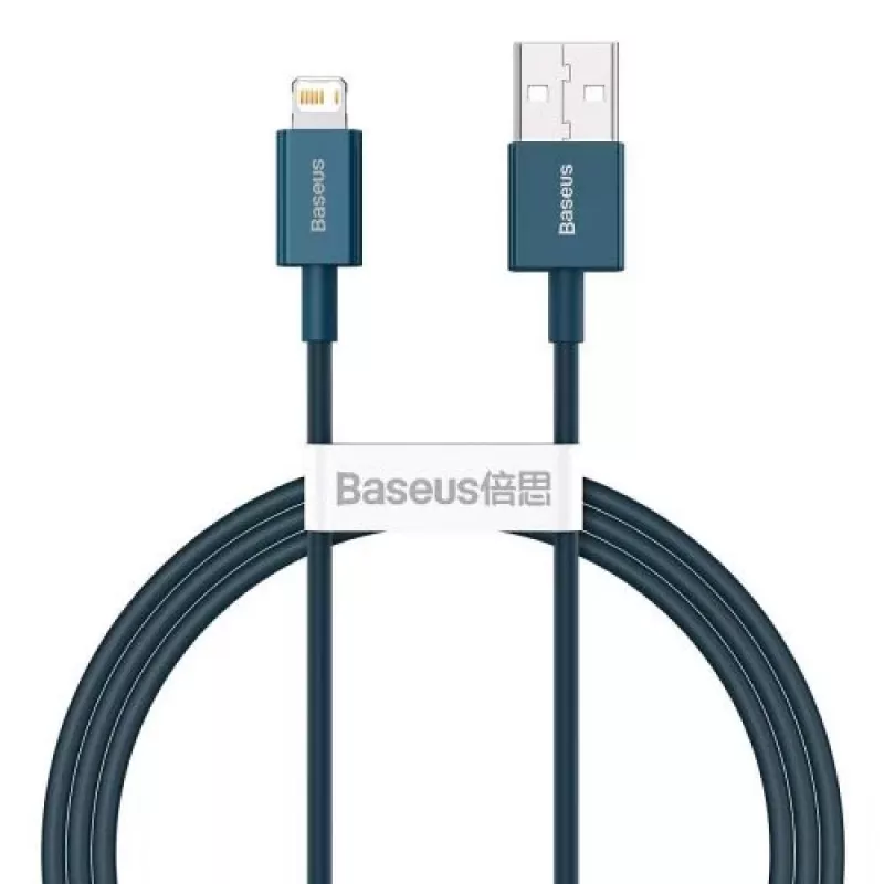 Cabo Baseus Lightning Superior Series, carregamento rápido, dados 2,4A, 1m azul (CALYS-A03)