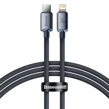 Cabo Baseus Lightning para USB-C PD QC 20W 480Mbps 1,2m preto