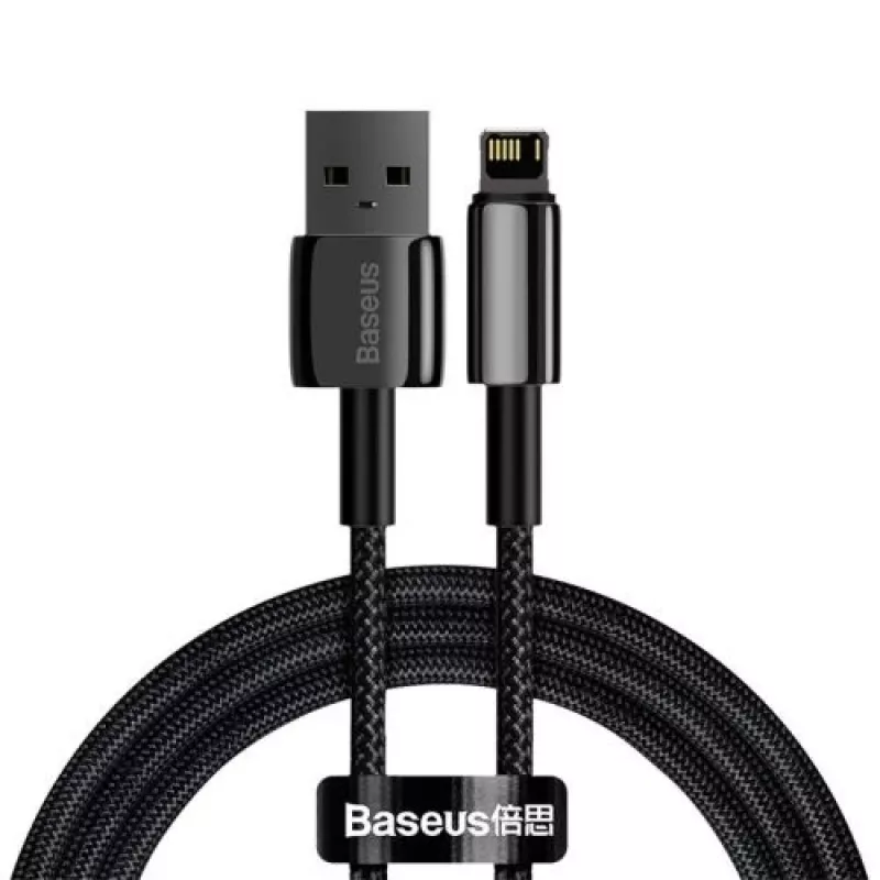 Cabo Baseus Lightning Tungsten Series 2,4A, 1m preto (CALWJ-01)