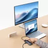 Hub USB-C Baseus Metal Gleam Series 10-em-1 USB-C para USB-C PD / USB-C / 3x USB-A / 2x HDMI / RJ-45 / SD / TF - preto