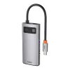 Baseus Metal Gleam Series Hub USB-C 4-em-1, USB 3.0 + USB 2.0 + HDMI + USB-C PD, Prateado