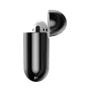 Baseus capa protetora de silicone ultrafina Metallic Shining com gancho para AirPods 1 / 2 preta