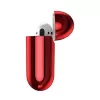 Baseus Capa protetora de silicone ultrafina Metallic Shining com gancho para AirPods 1 / 2 Vermelho