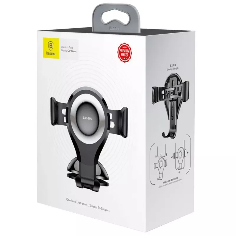 Suporte de carro Baseus Osculum SUYL-XP0S por gravidade para para-brisas ou painel - prateado