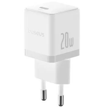 Carregador de viagem USB-C PD Baseus Palm Series 20W branco