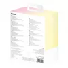 Baseus Popsicle 5200mAh 20W powerbank com cabo Lightning integrado e cabo Baseus Simple USB-C para USB-C 60W 30cm branco - amarelo-rosa