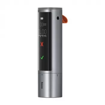 Baseus SafeJourney Pro Alcoolímetro de carro, cinzento, USB-C, 470 mAh