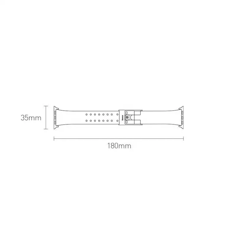 Baseus Pulseira Slip-Thru para Apple Watch 3/4/5/6/SE 38mm/40mm preta (LBWSE-01)