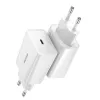 Baseus Speed Mini Carregador Rápido, USB-C, PD, 3A, 20W (Branco)