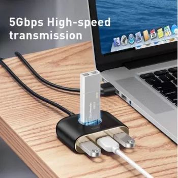 Baseus Adaptador USB Square Round USB 3.0 / 3x USB 2.0 / 1m