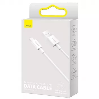 Baseus Cabo de dados e carregamento rápido Superior Micro USB 1m branco
