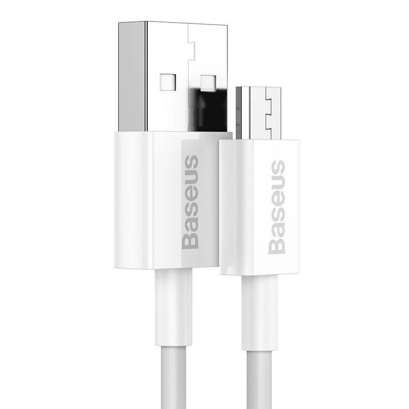 Baseus Cabo de dados e carregamento rápido Superior Micro USB 1m branco
