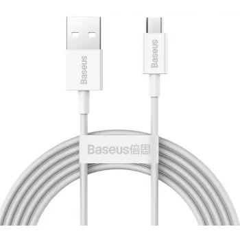 Baseus Cabo de dados e carregamento rápido Superior Micro USB 1m branco