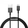 Baseus cabo de dados e carregamento rápido Superior USB-A para Micro USB 1m preto